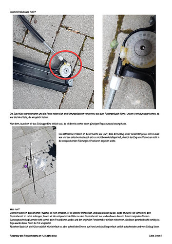Reparatur des Fensterhebers am A3 Cabrio_Seite3