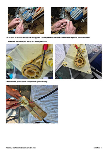 Reparatur des Fensterhebers am A3 Cabrio_Seite4
