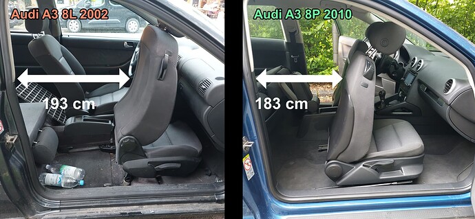 Vergleich 8p 8L Vordersitze