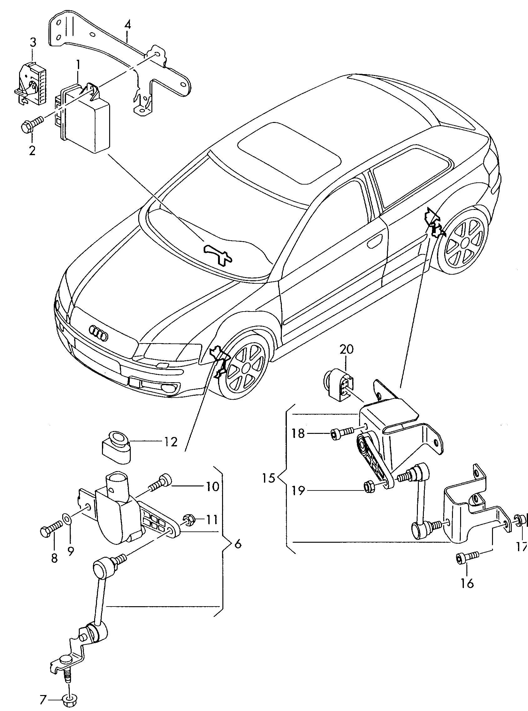 8P] Sensoren automatische Leuchtweitenregulierung ersetzen - HiFi,  Car-Alarm und Elektrik (8P) - A3-Freunde