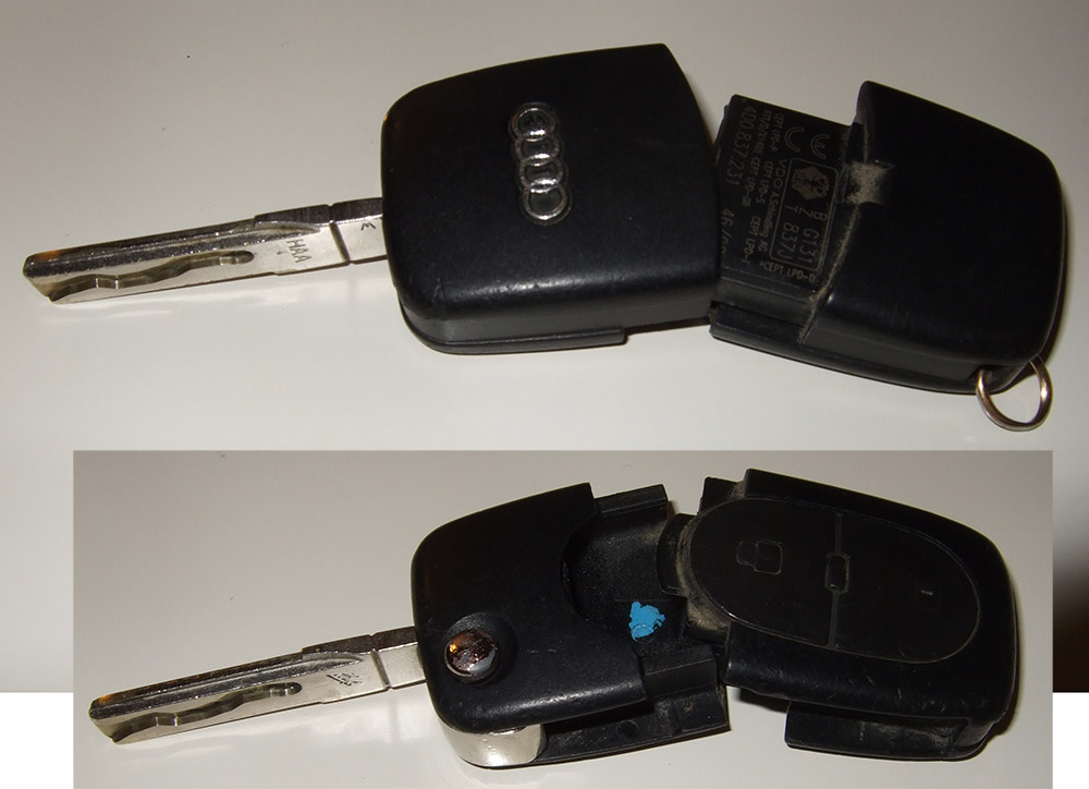PKW Funkschlüsselbatterie ersetzen Funk Schlüssel Batterie Wechsel Audi A3/ S3 Sportback Anleitung 