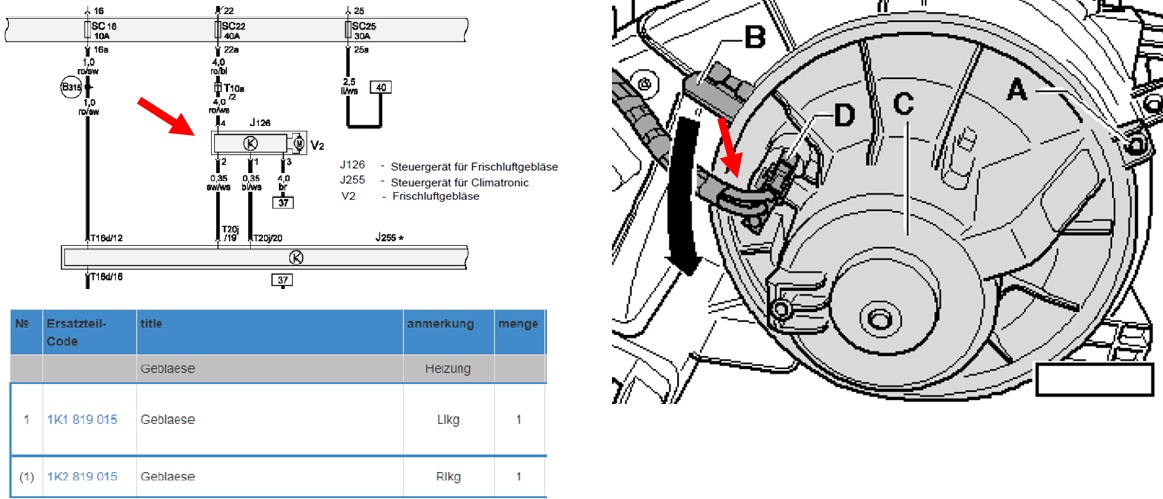 Gebläsemotor Innenraumgebläse Lüftermotor Motor Gebläse für Audi A3 8L / TT  8N